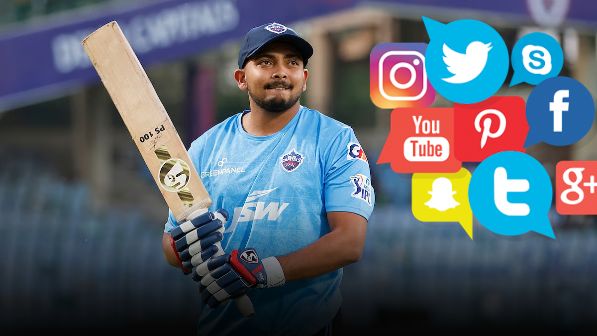 Prithvi Shaw practicing for DC in IPL